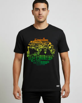 Camiseta Depeche Mode – Color Mosaic Symbols and Logos