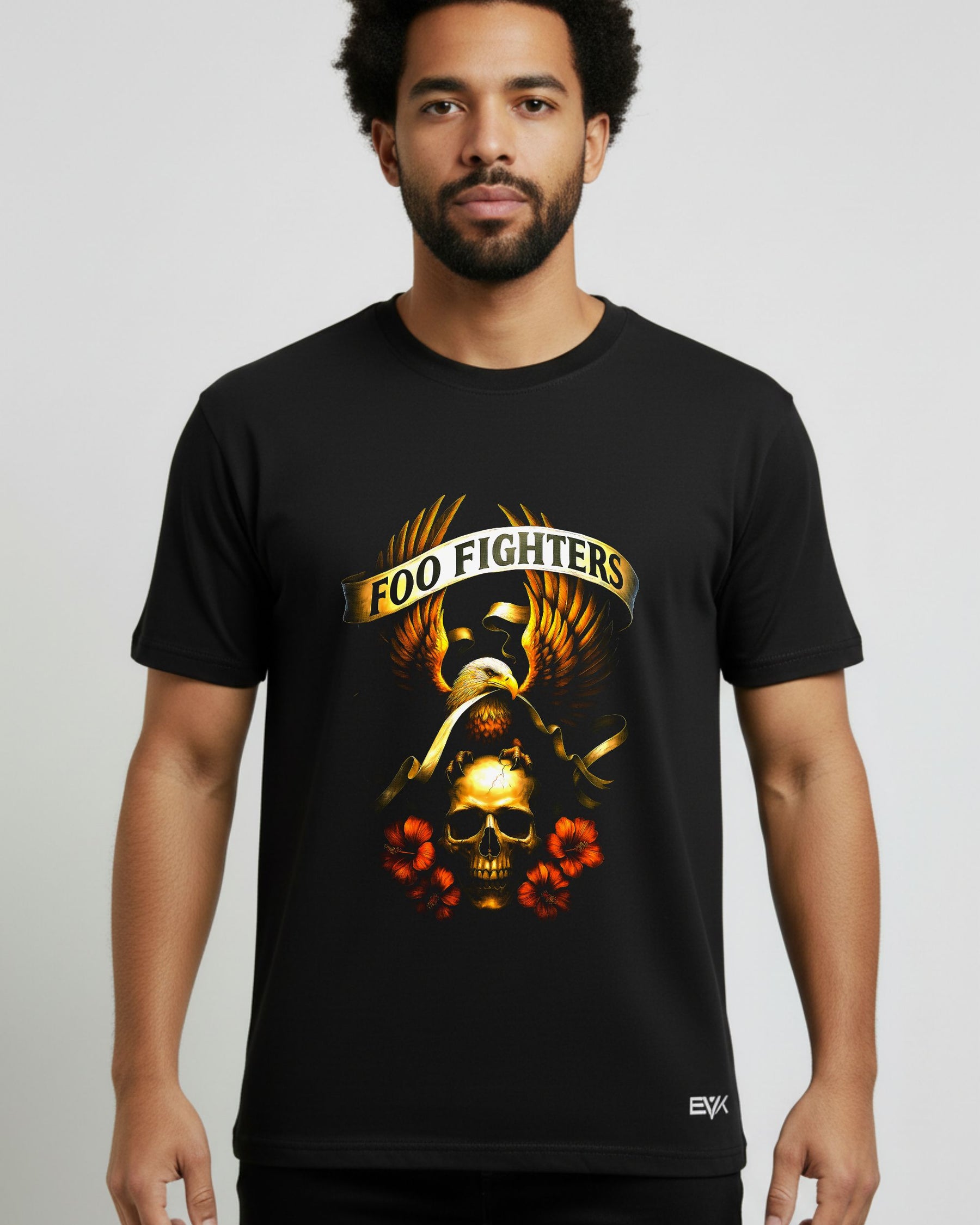 Camiseta Foo Fighters – Eagle Skull Hibiscus