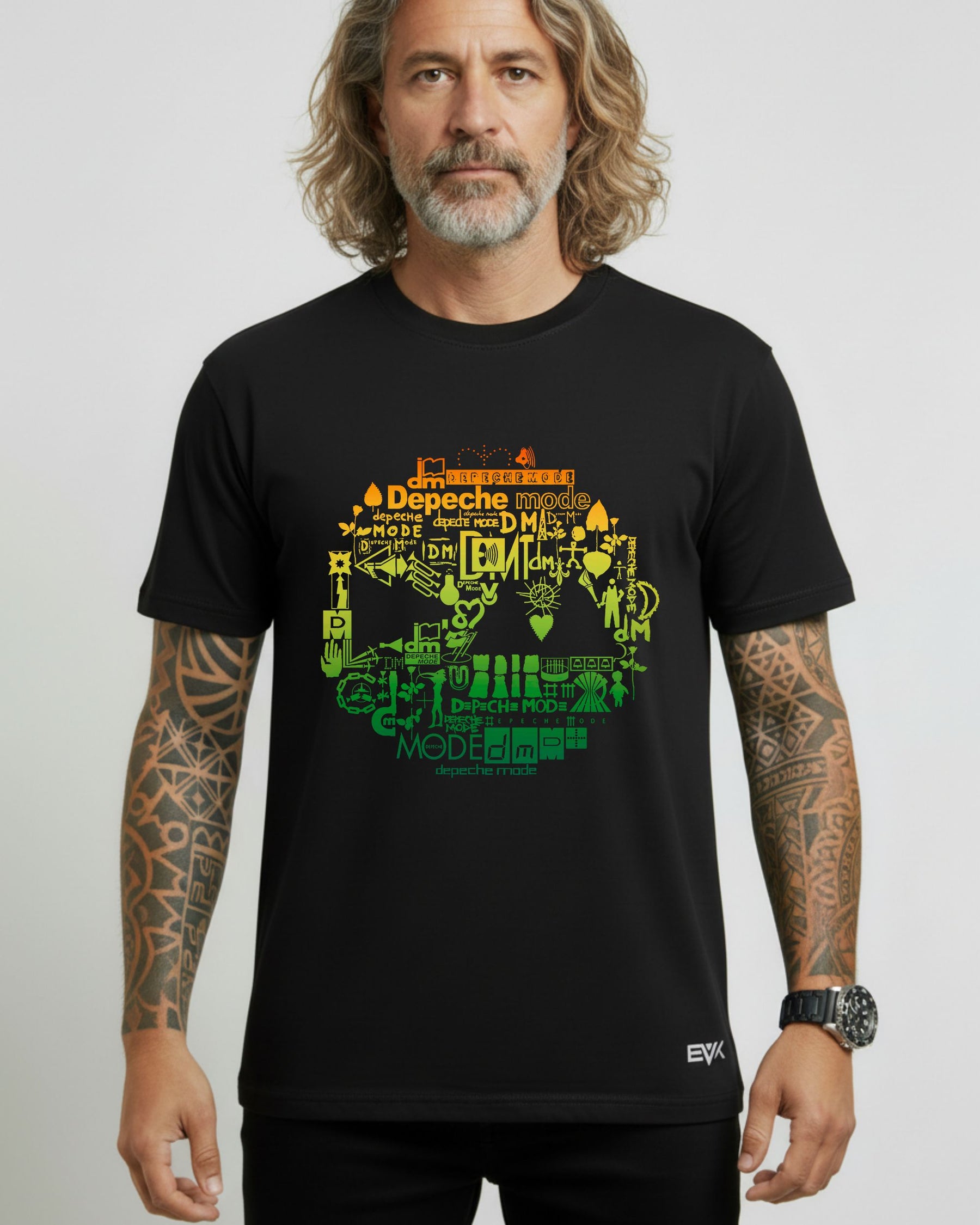 Camiseta Depeche Mode – Color Mosaic Symbols and Logos