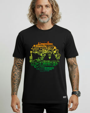 Camiseta Depeche Mode – Color Mosaic Symbols and Logos