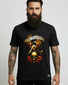 Camiseta Foo Fighters – Eagle Skull Hibiscus