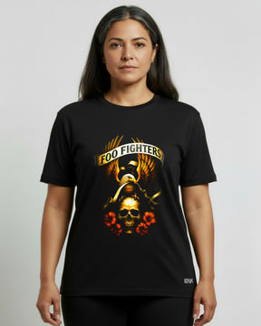Camiseta Foo Fighters – Eagle Skull Hibiscus