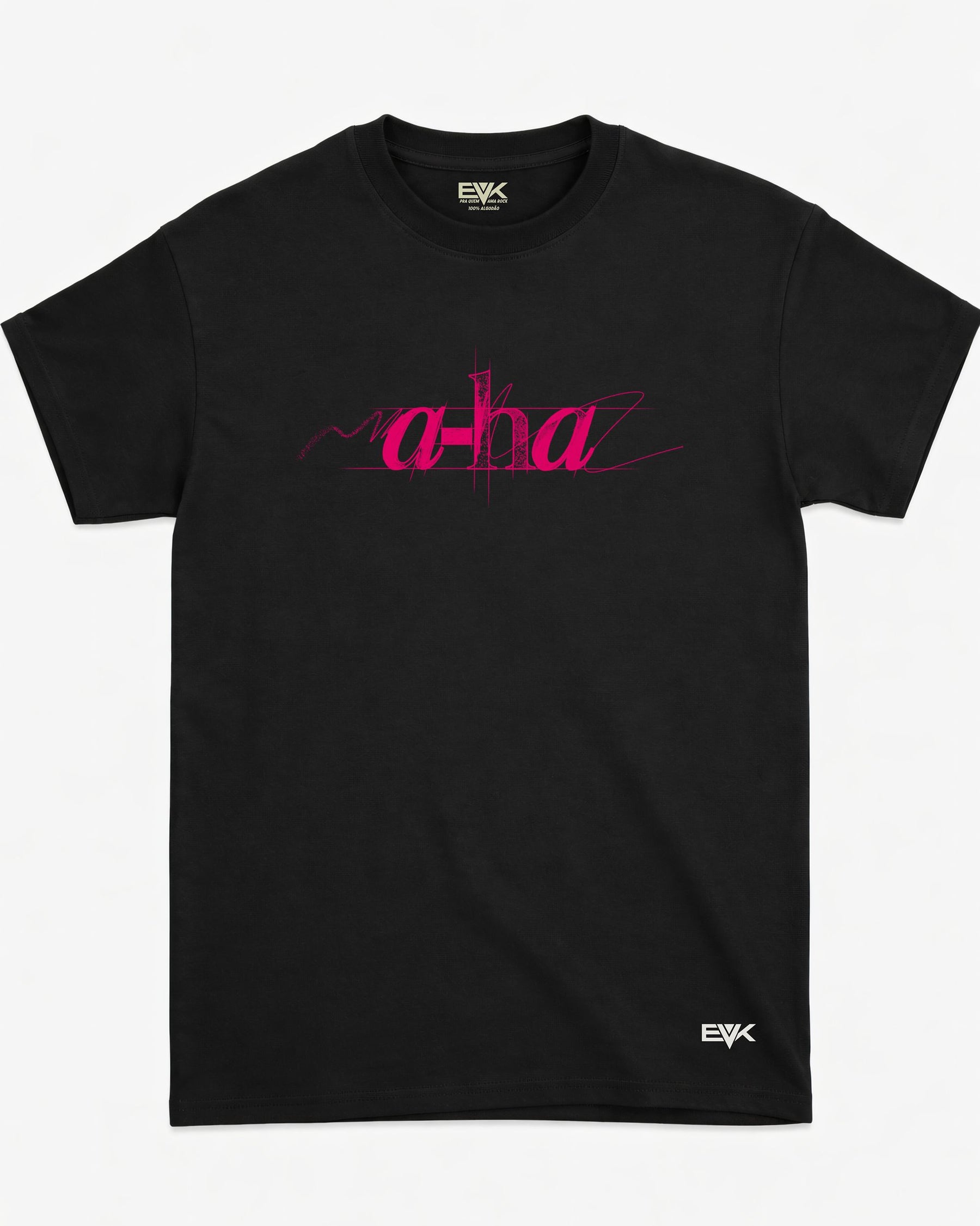 Camiseta A-ha – Minimal Pink Logo