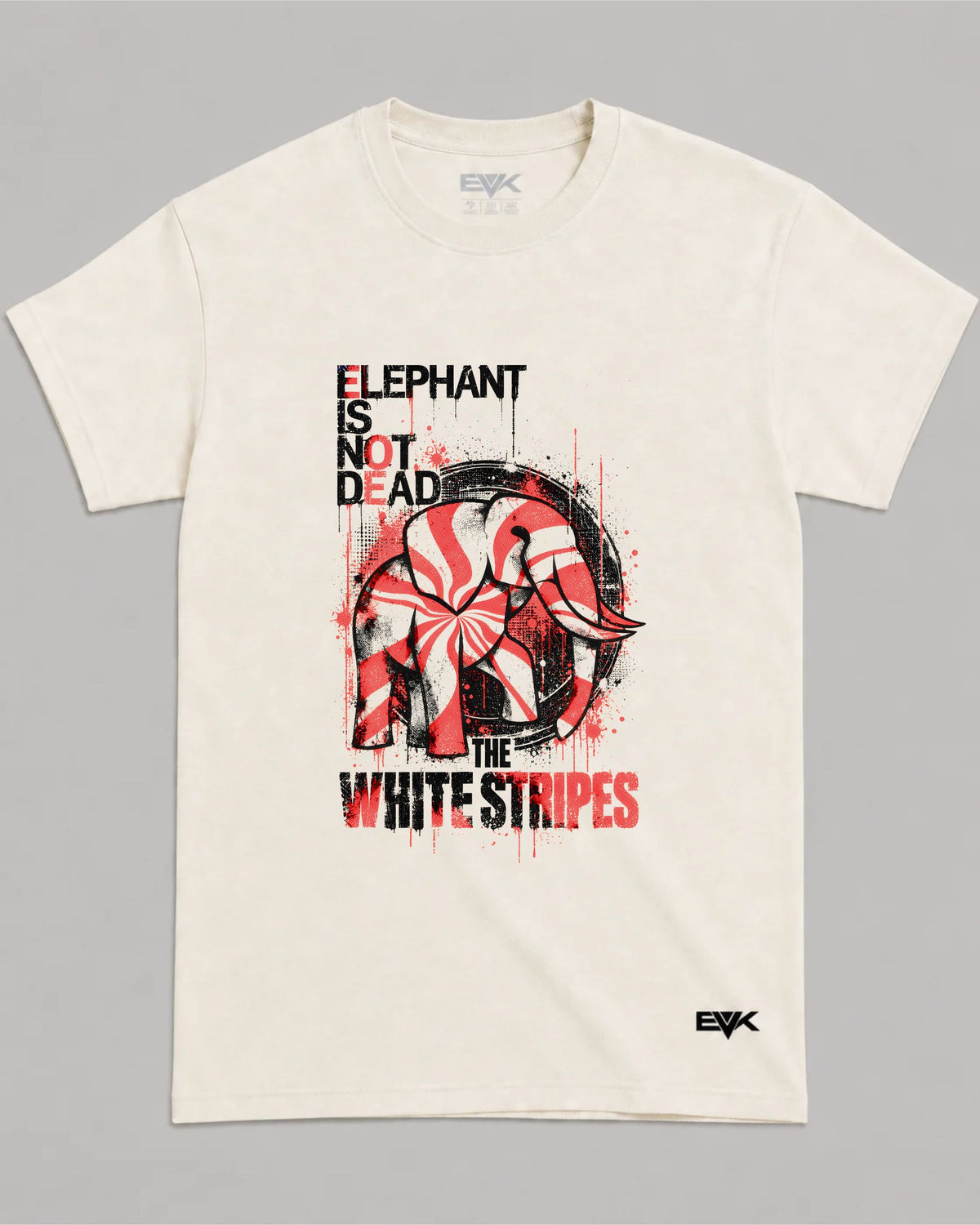 Camiseta Off-White The White Stripes – Elephant Is Not Dead