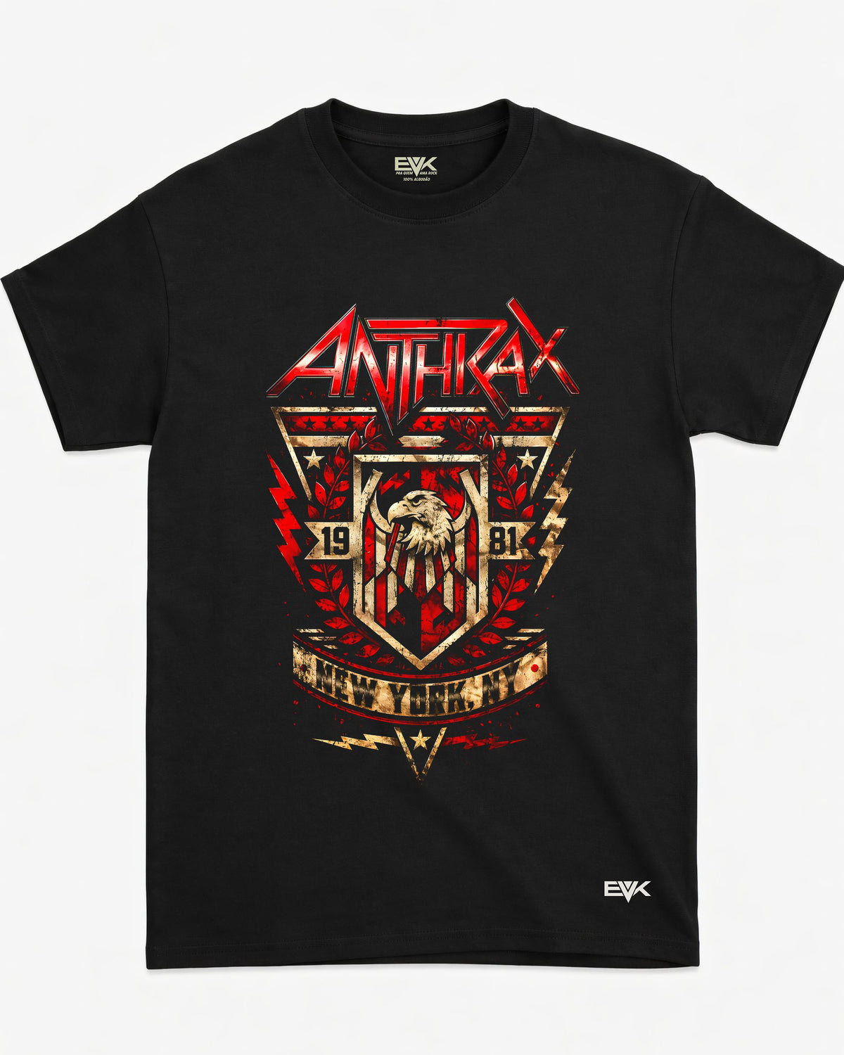Camiseta Anthrax – NYC Metal Shield