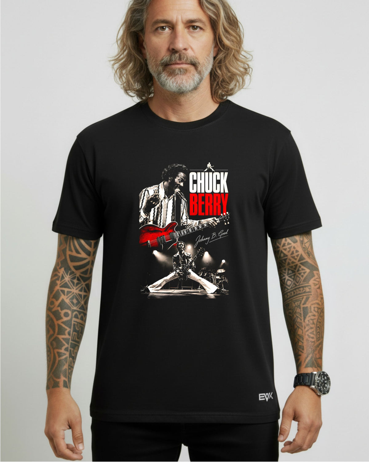 Camiseta Chuck Berry – Johnny B. Goode Collage