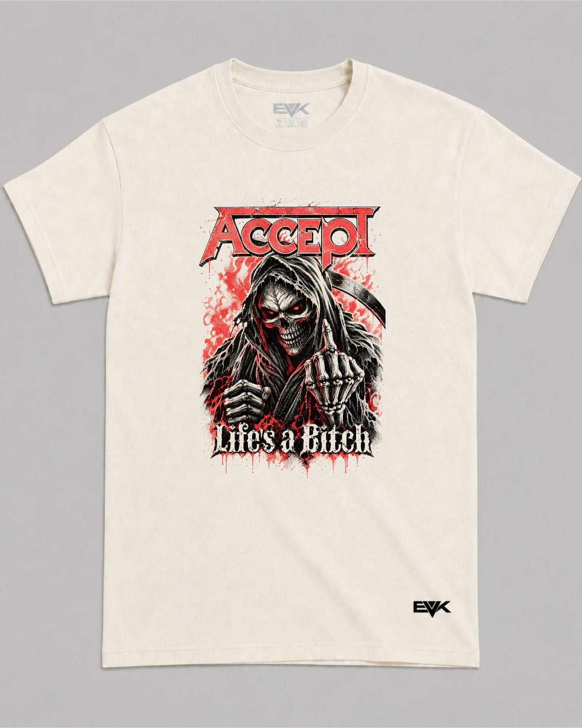 Camiseta Off-White Accept – Life's a Bitch