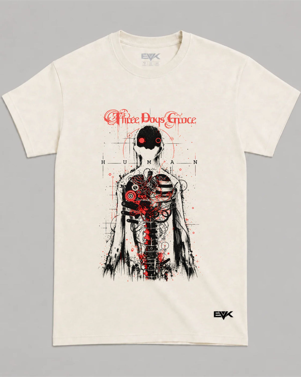 Camiseta Off-White Three Days Grace – Human Race