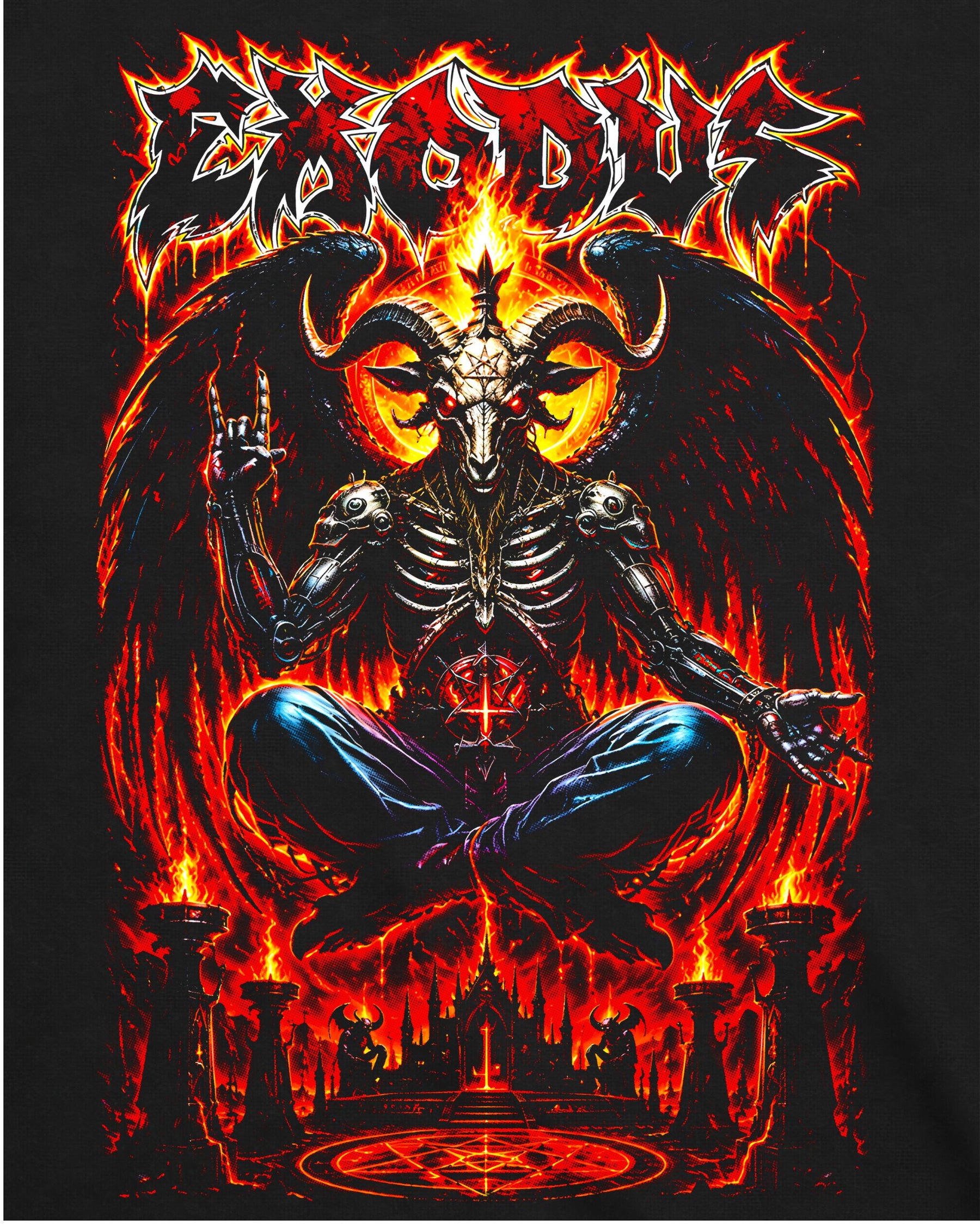 Camiseta Exodus – Baphomet's Reign