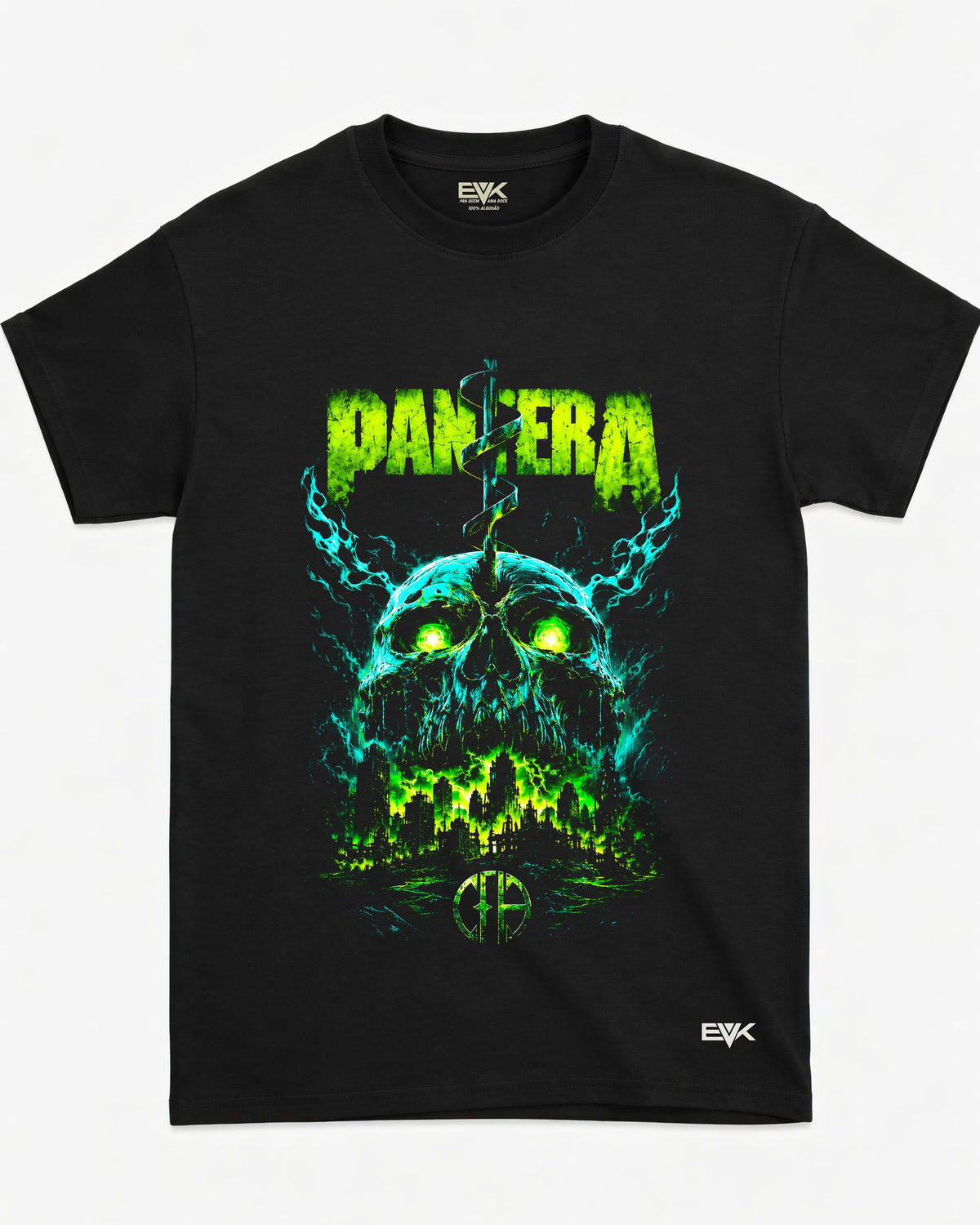 Camiseta Pantera – Green Apocalypse Skull
