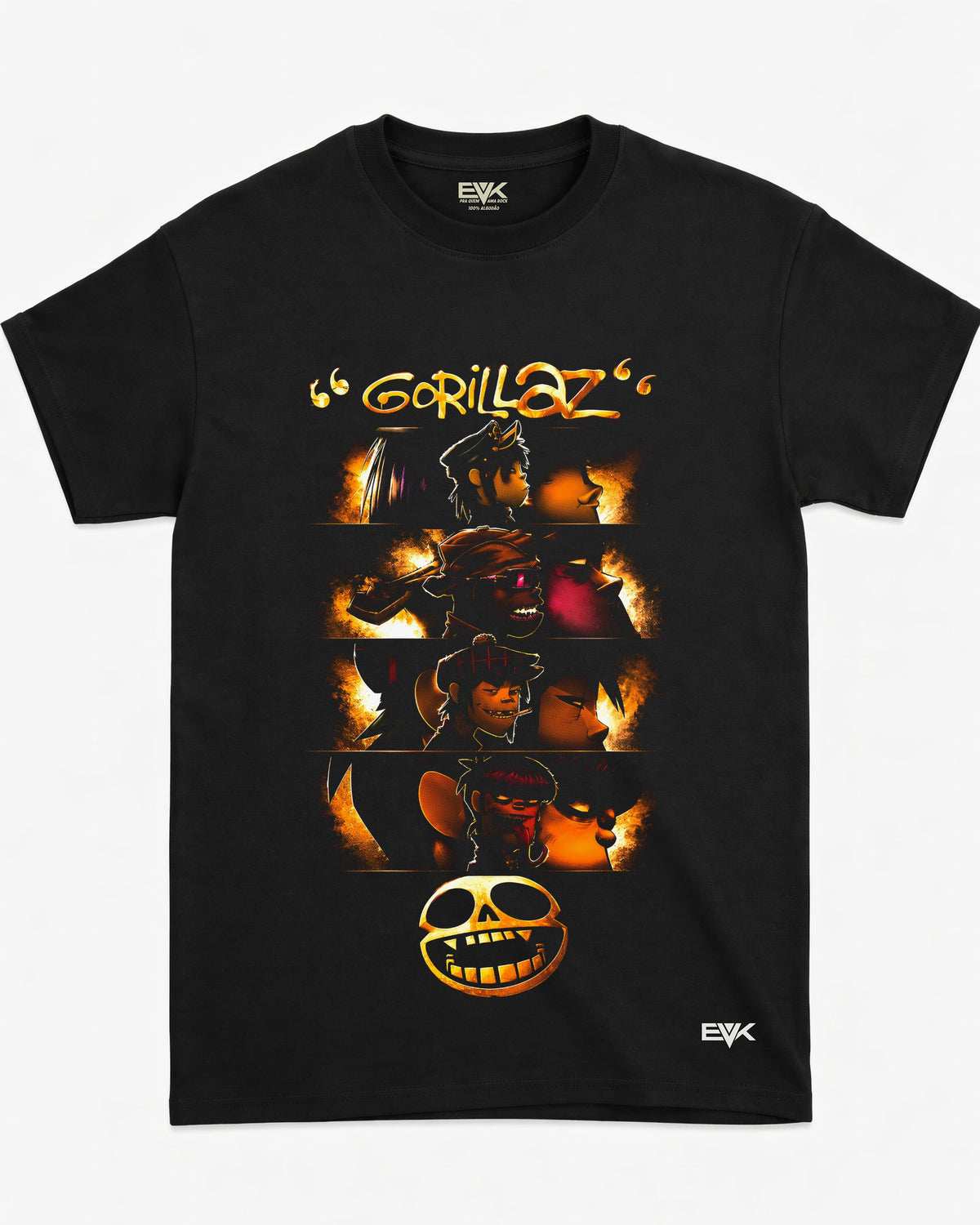 Camiseta Gorillaz – Faces in Flames