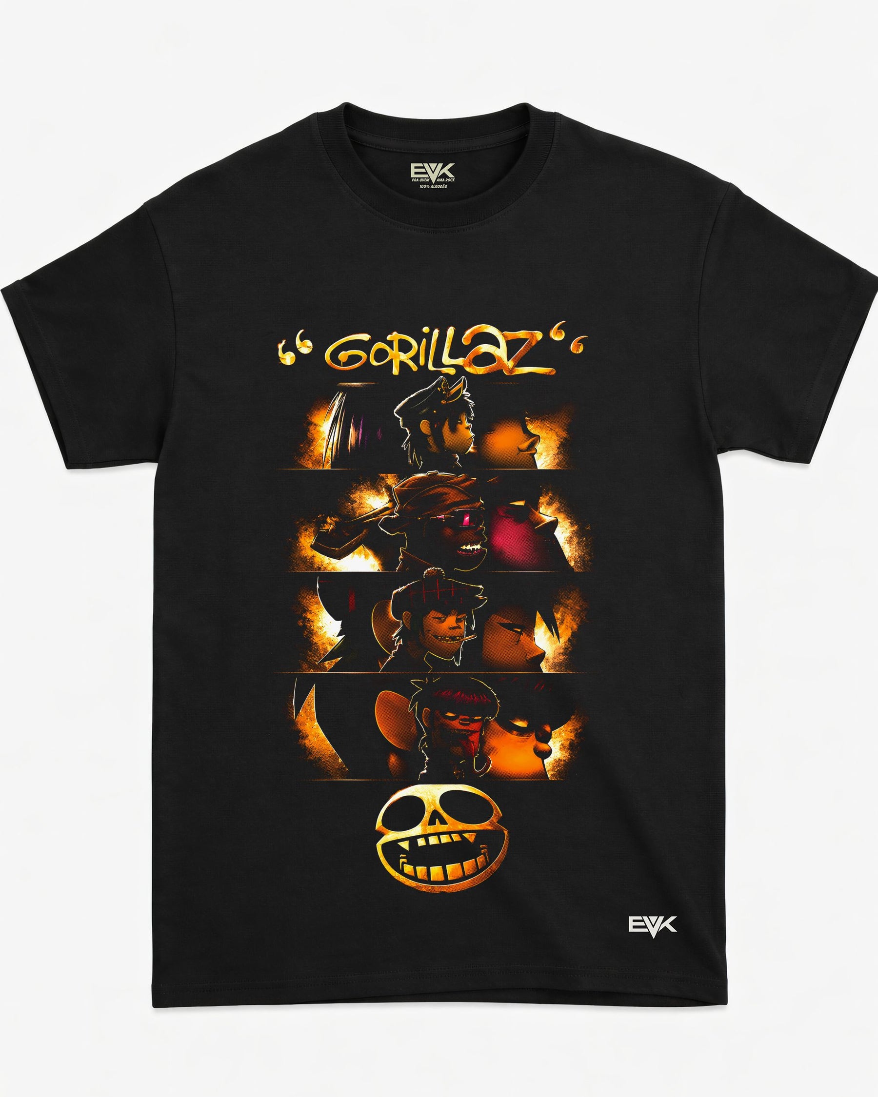 Camiseta Gorillaz – Faces in Flames