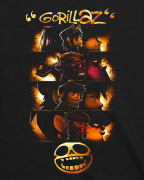 Camiseta Gorillaz – Faces in Flames