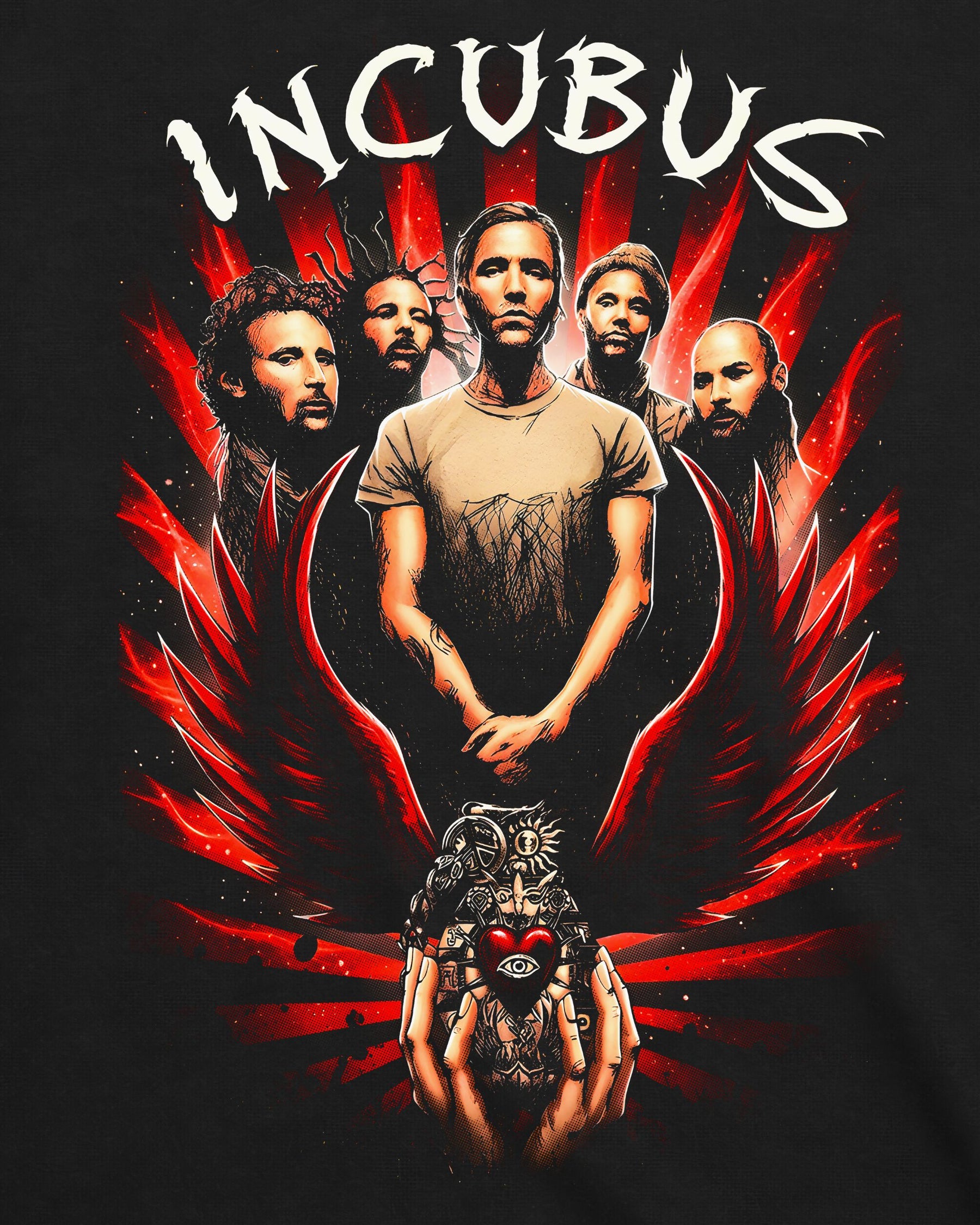 Camiseta Incubus – Lineup Red