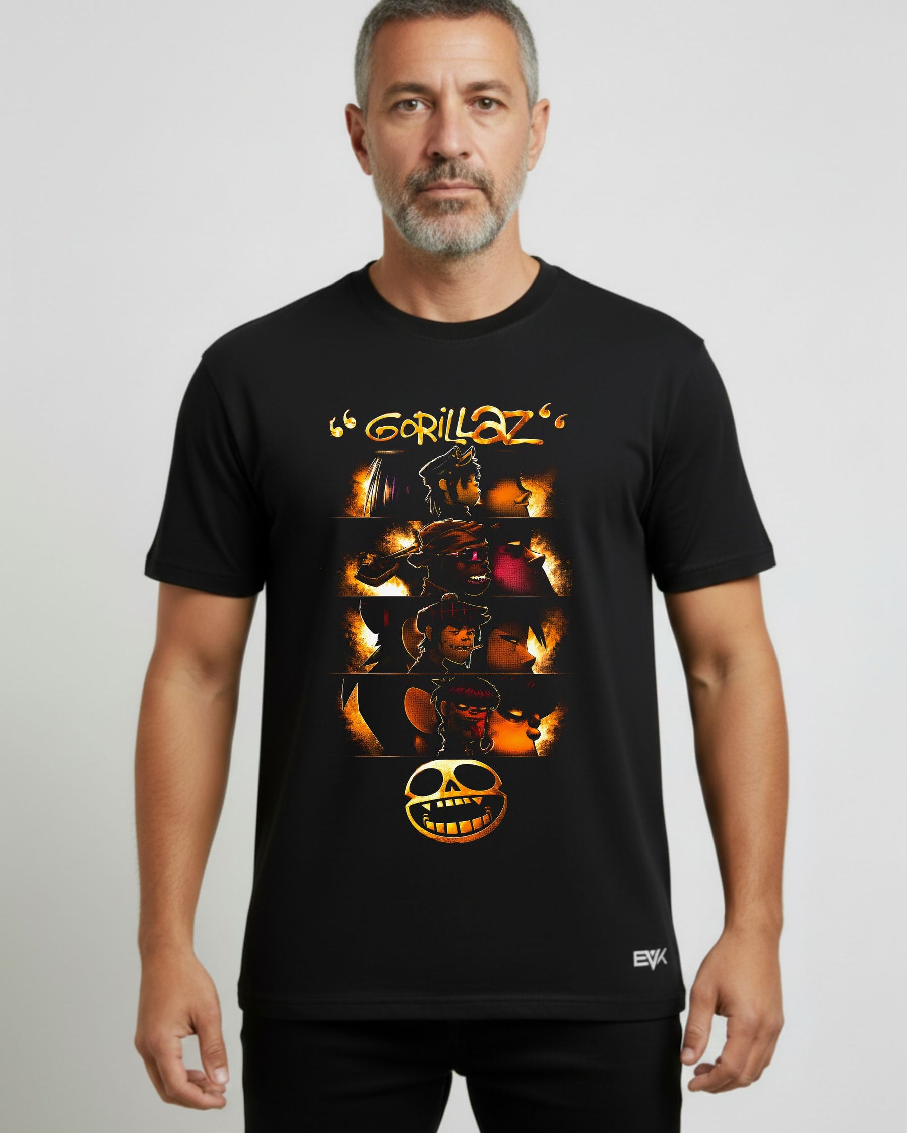 Camiseta Gorillaz – Faces in Flames