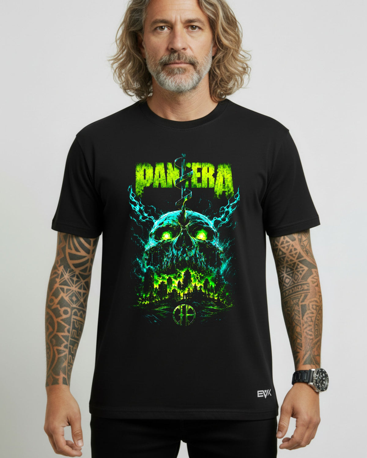Camiseta Pantera – Green Apocalypse Skull