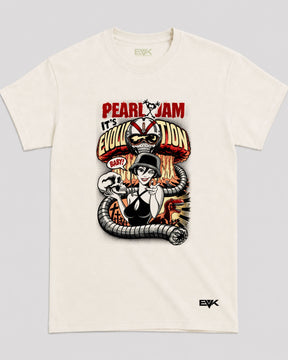 Camiseta Off-White Pearl Jam – It's Evolution Baby