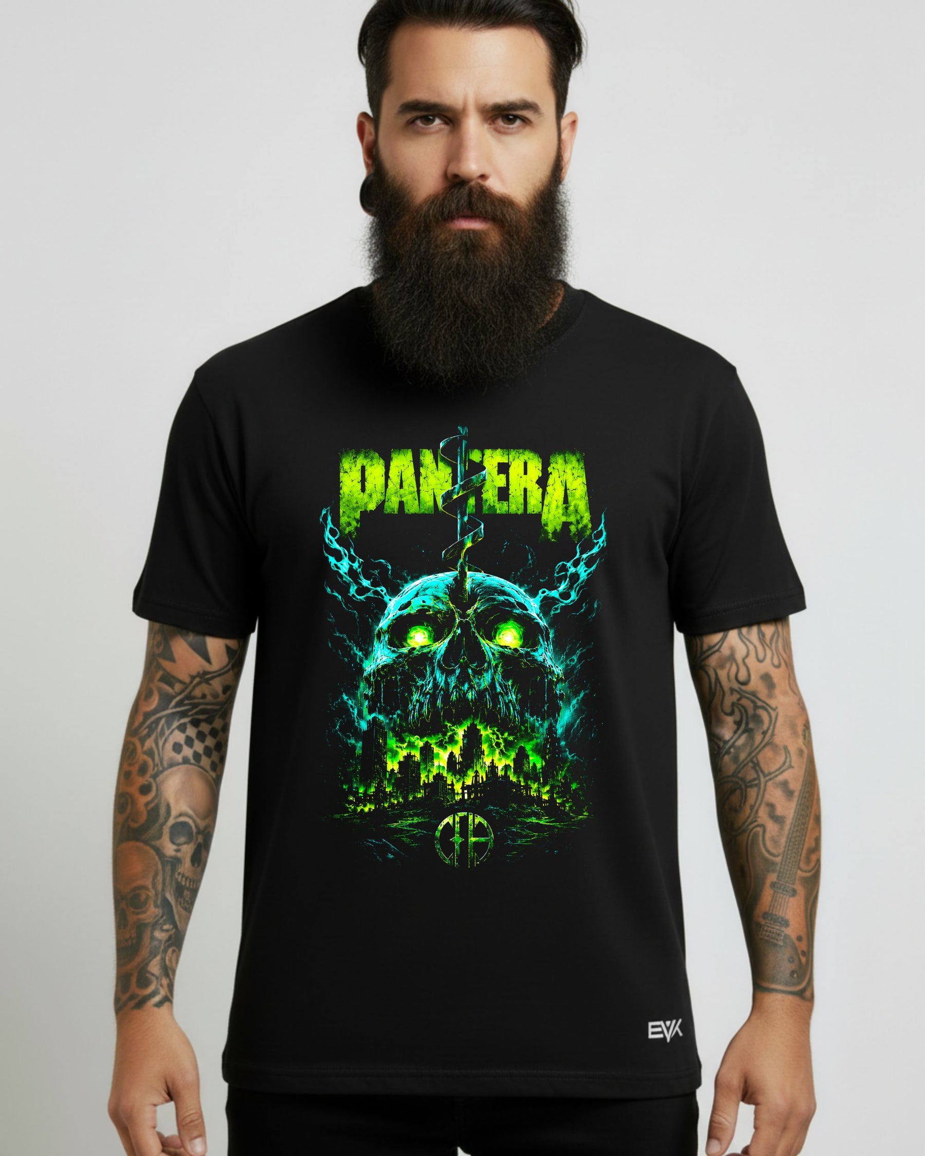 Camiseta Pantera – Green Apocalypse Skull