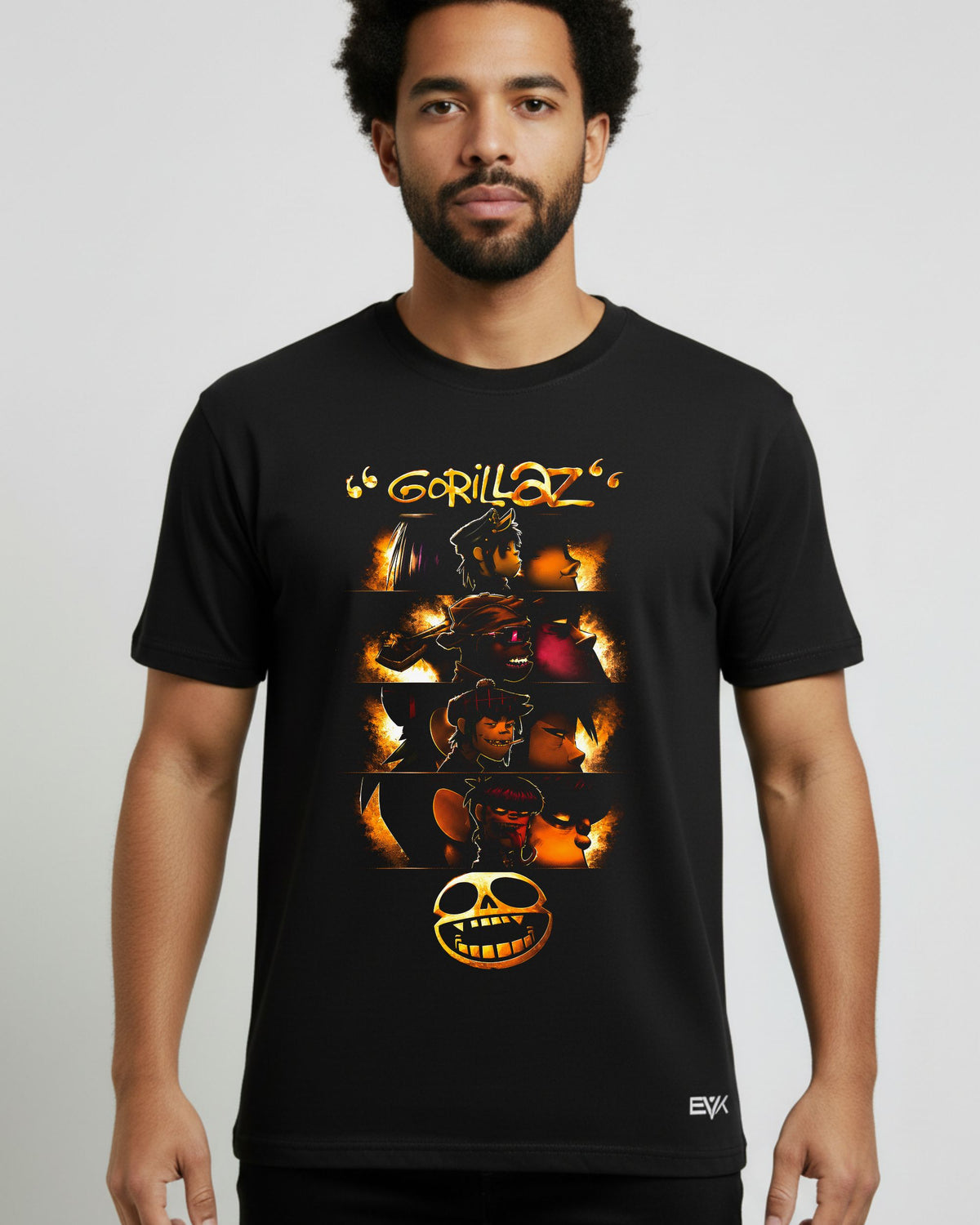 Camiseta Gorillaz – Faces in Flames