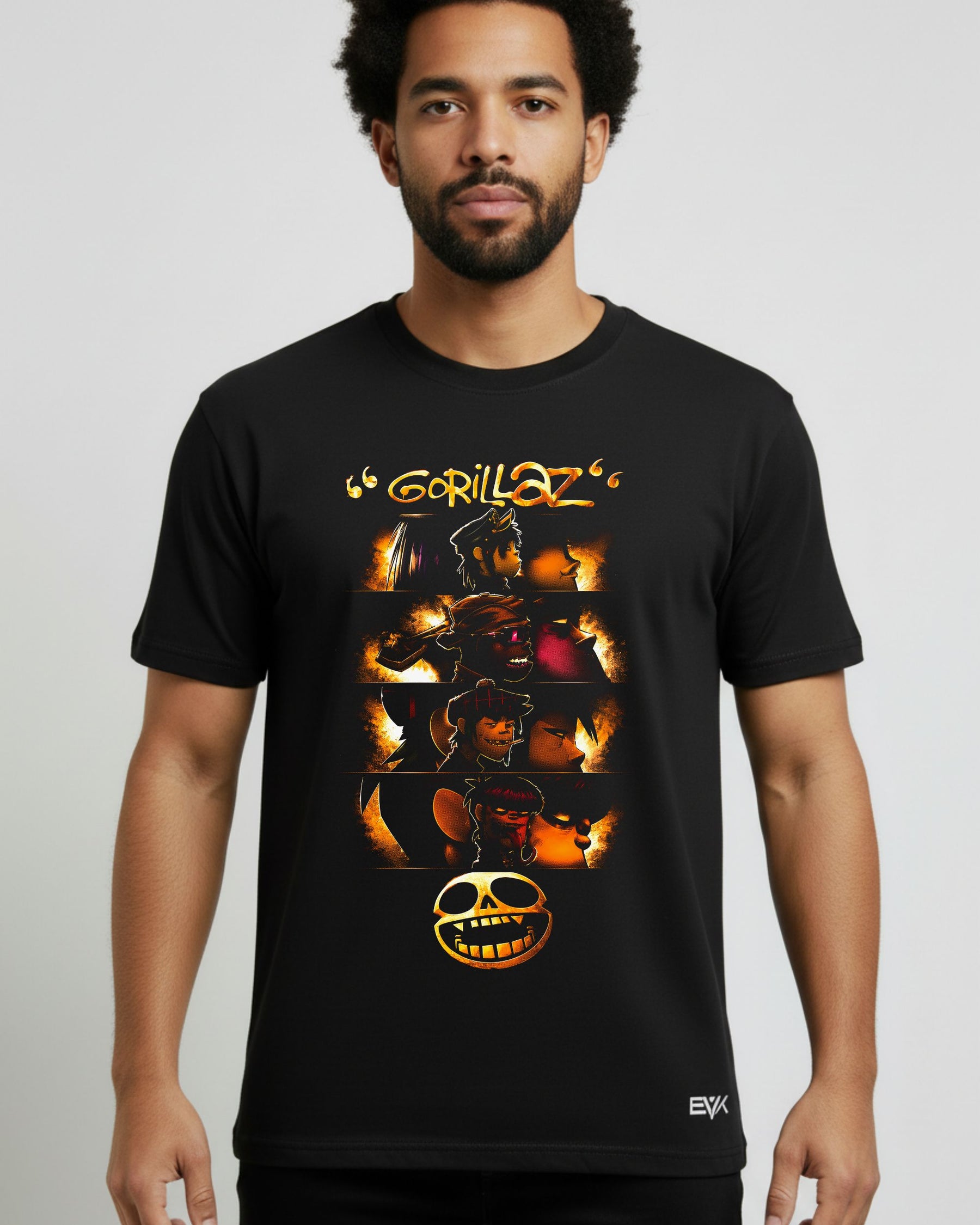 Camiseta Gorillaz – Faces in Flames