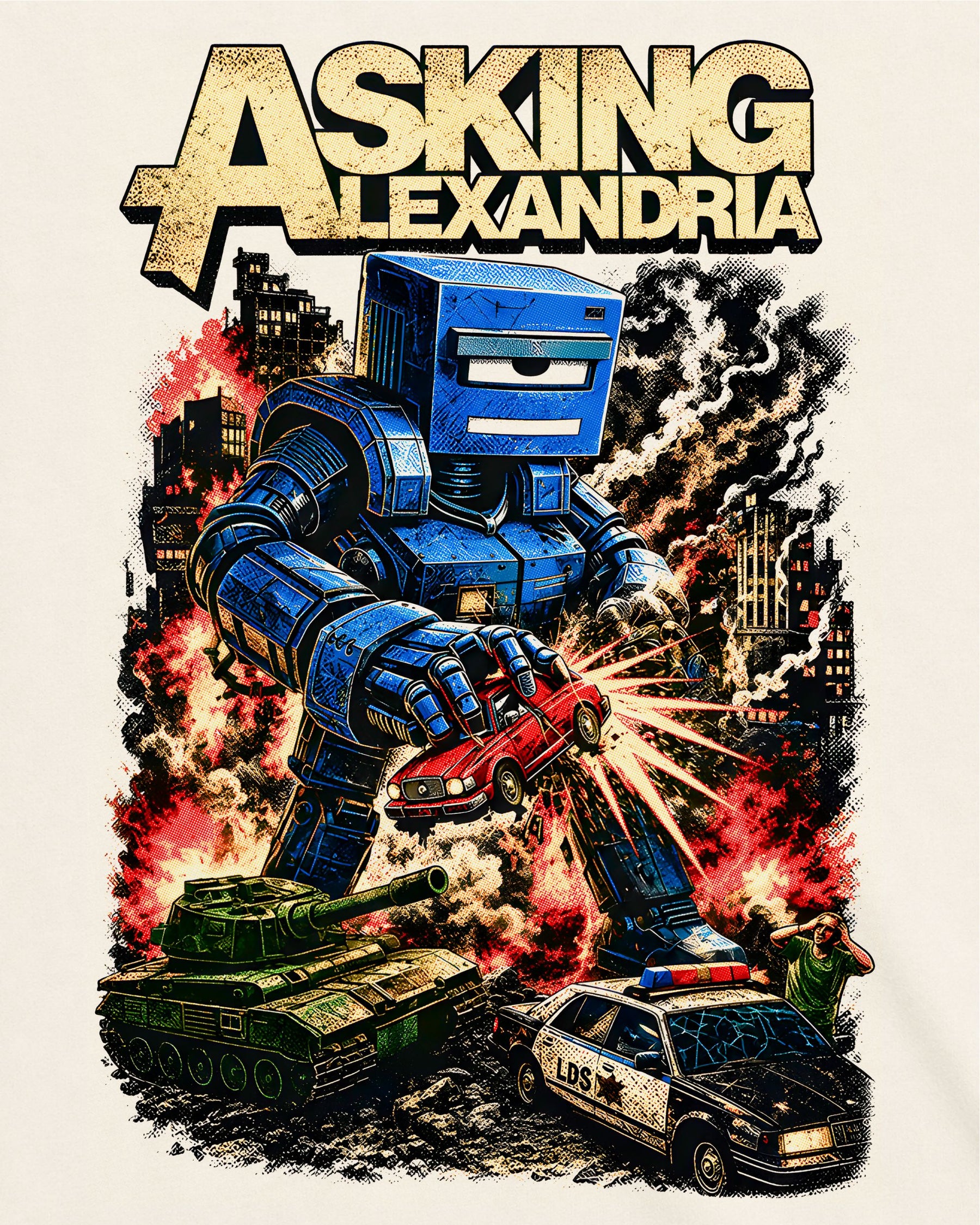 Camiseta Off-White Asking Alexandria – Killer Robot