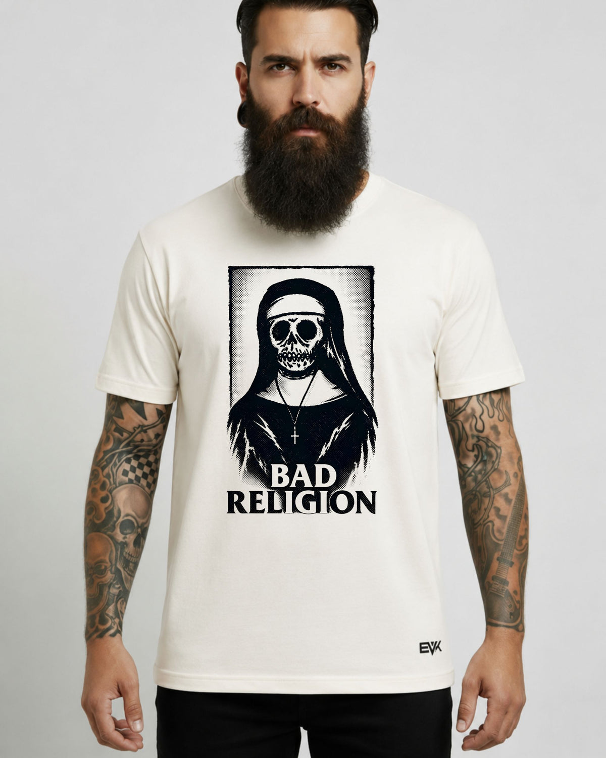 Camiseta Off-White Bad Religion – Skull Nun
