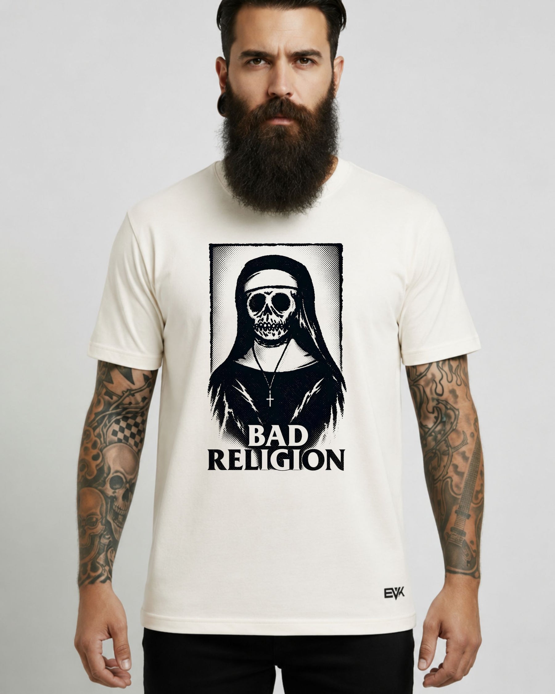 Camiseta Off-White Bad Religion – Skull Nun