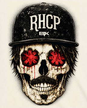 Camiseta Off-White Red Hot Chili Peppers – Anthony Kiedis Skull