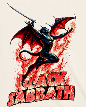 Camiseta Off-White Black Sabbath – Burning Demon