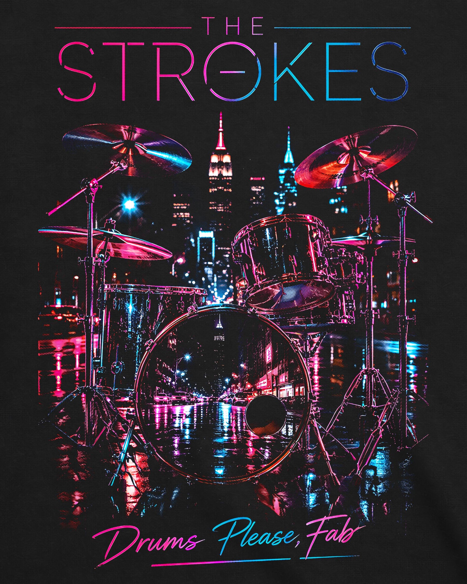 Camiseta The Strokes – Drums Please, Fab
