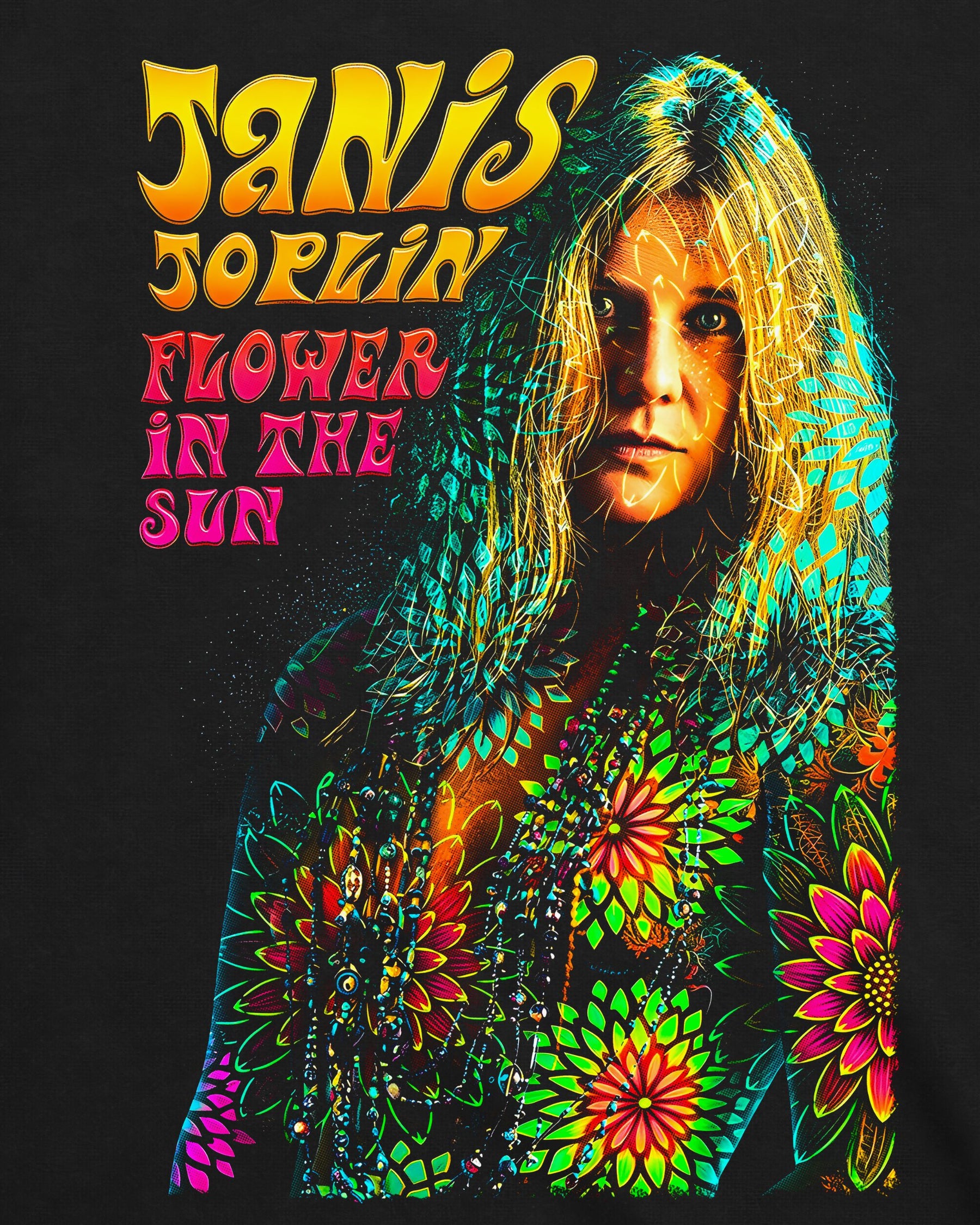 Camiseta Janis Joplin – Flower in the Sun