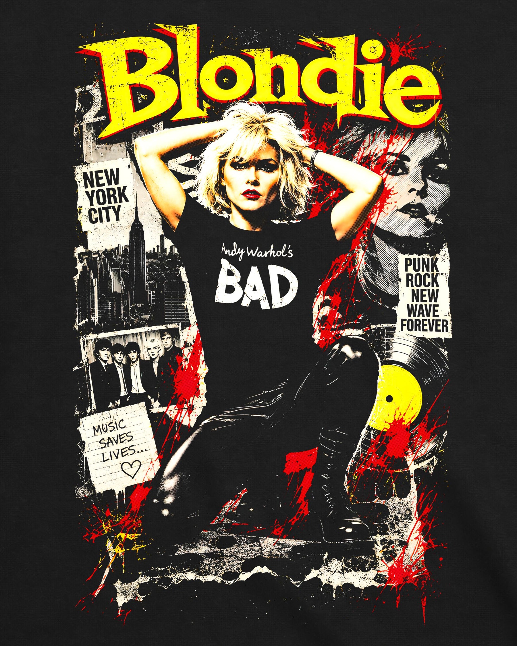 Camiseta Blondie – NYC Punk Rock Retro Graphic Tee