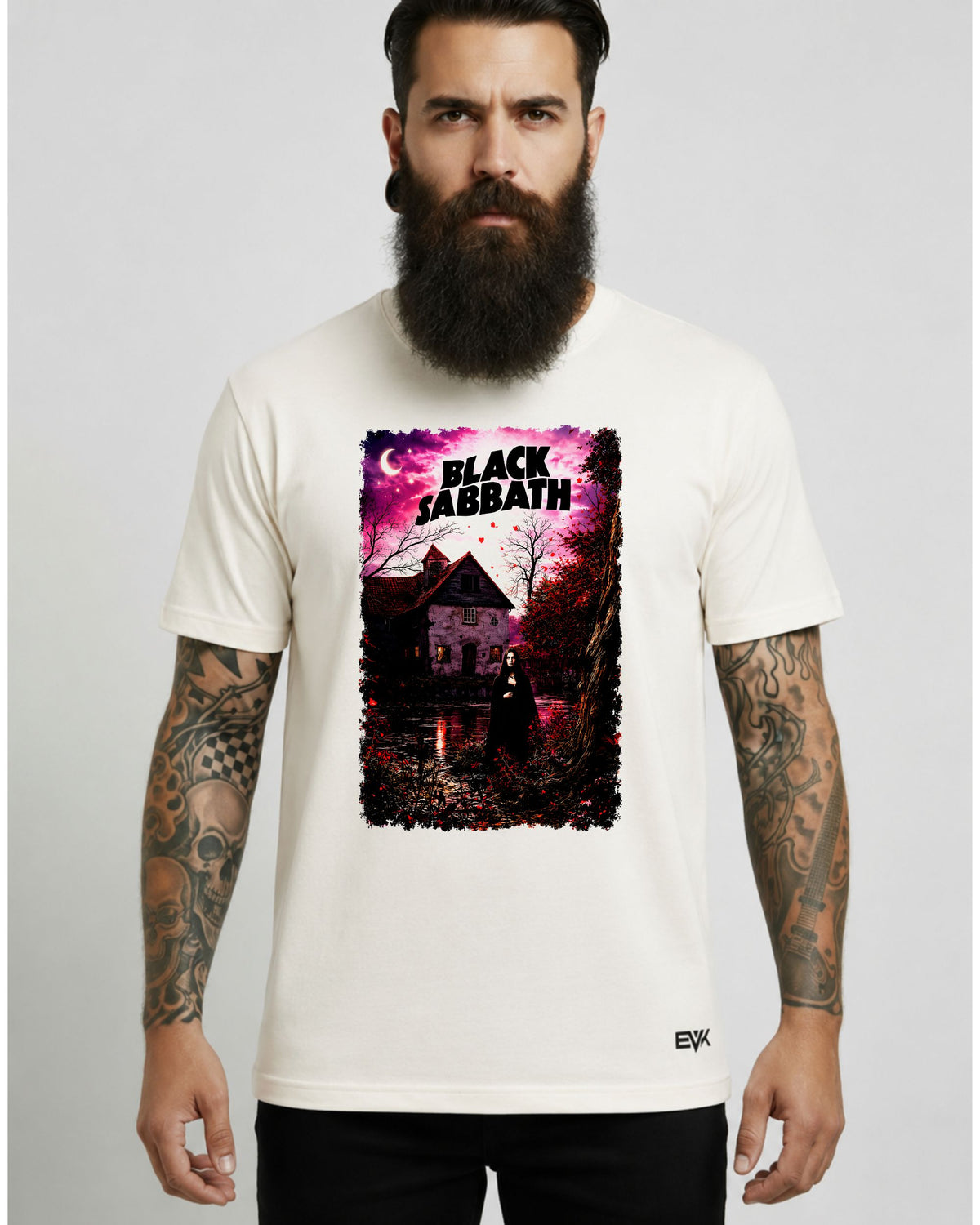 Camiseta Off-White Black Sabbath – Álbum de Estreia 1970 – Ozzy Osbourne