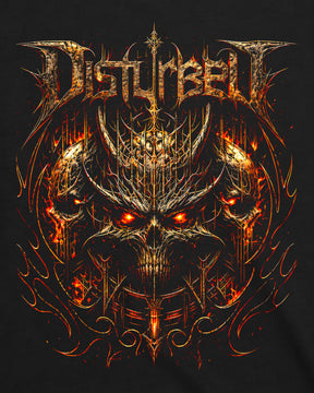 Camiseta Disturbed – Triple Horned Skulls