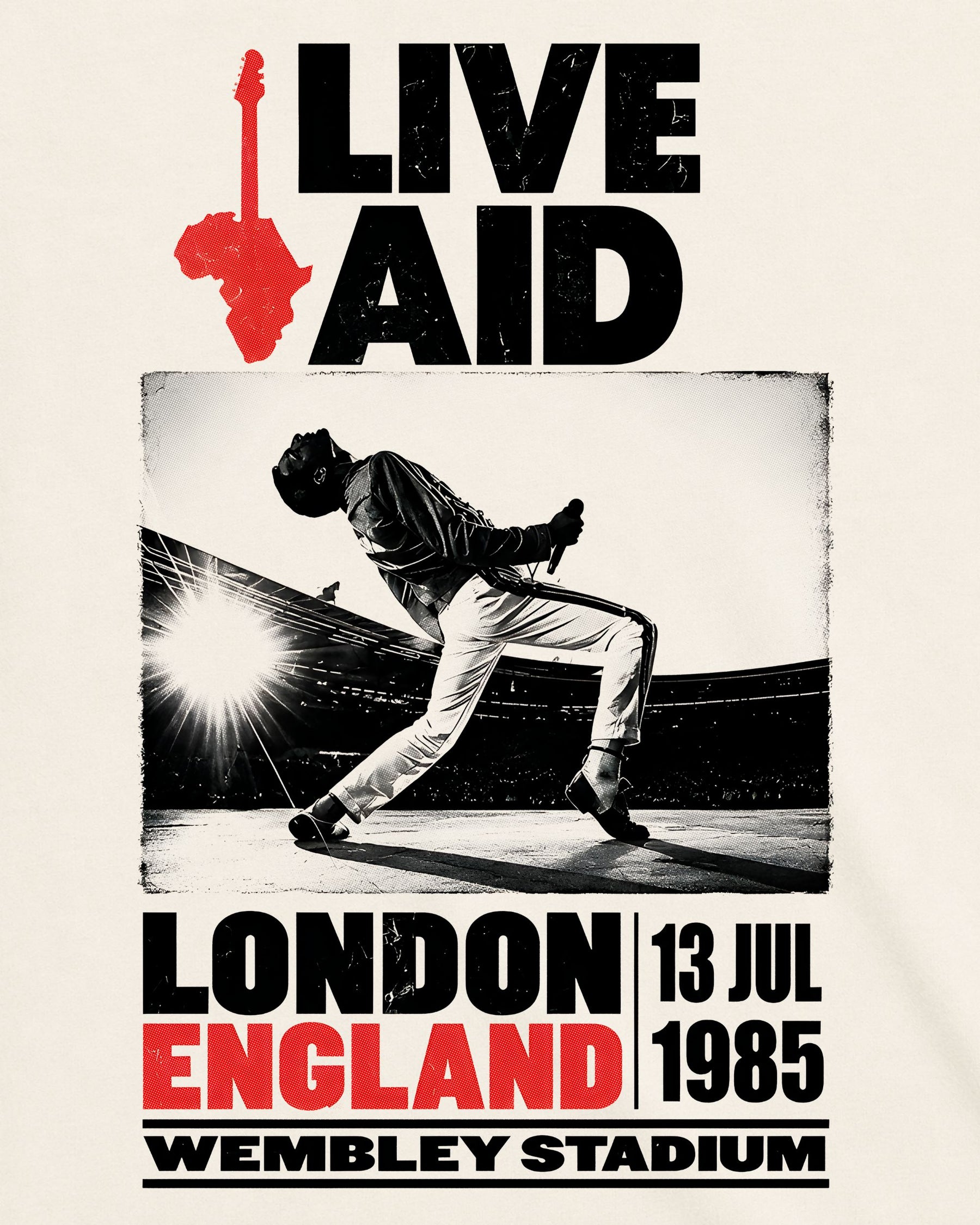 Camiseta Off-White Queen – Live Aid Wembley
