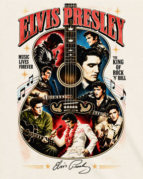 Camiseta Off-White Elvis Presley – Bootleg Guitar