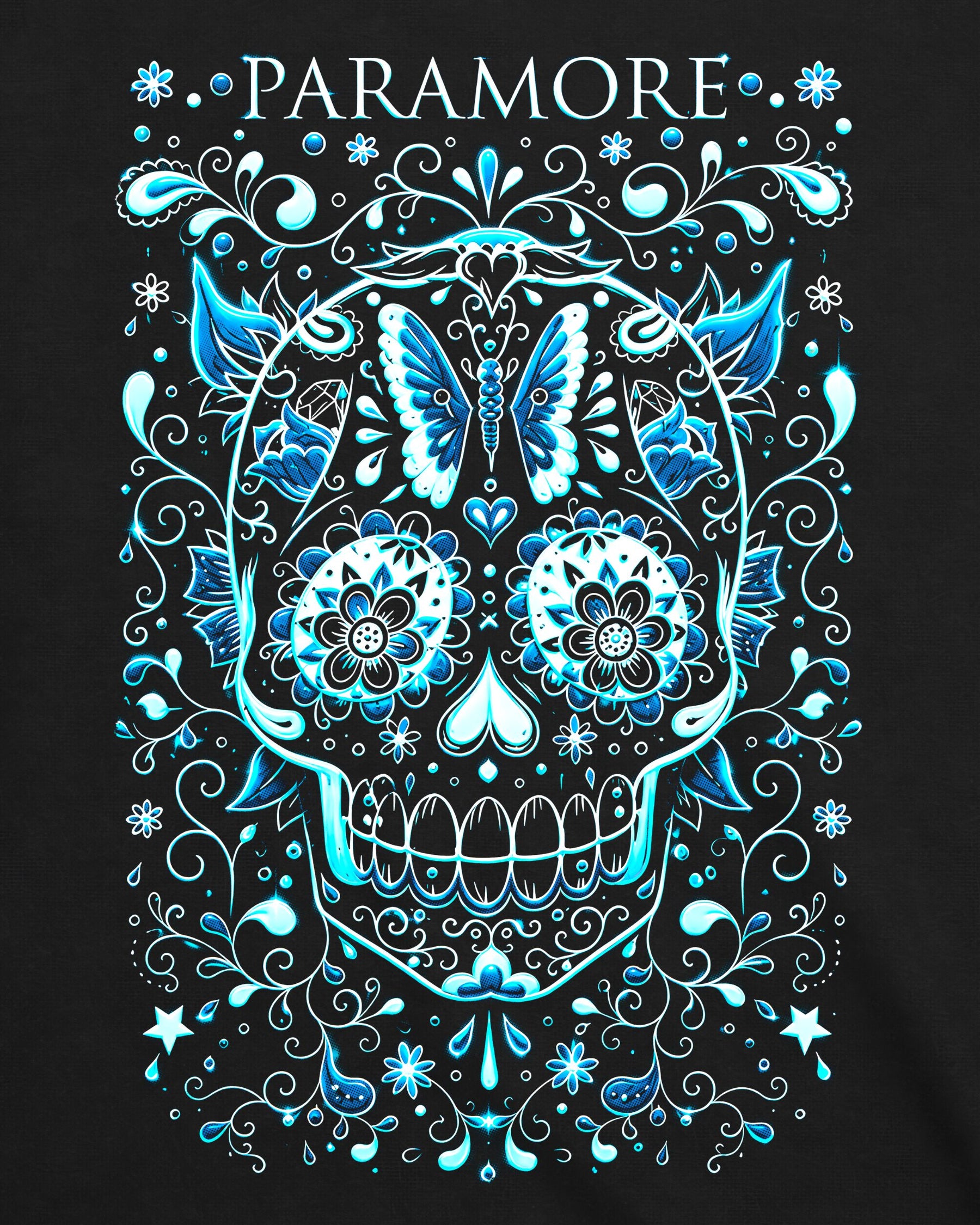 Camiseta Paramore – Butterfly Skull
