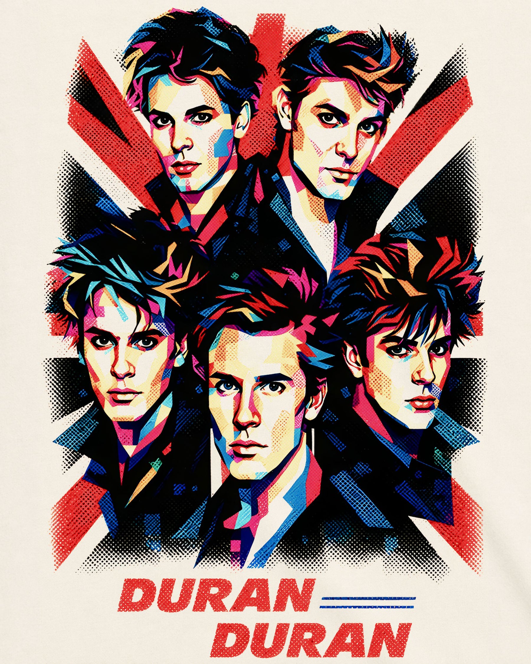 Camiseta Off-White Duran Duran – Wedha's Pop Art Portrait