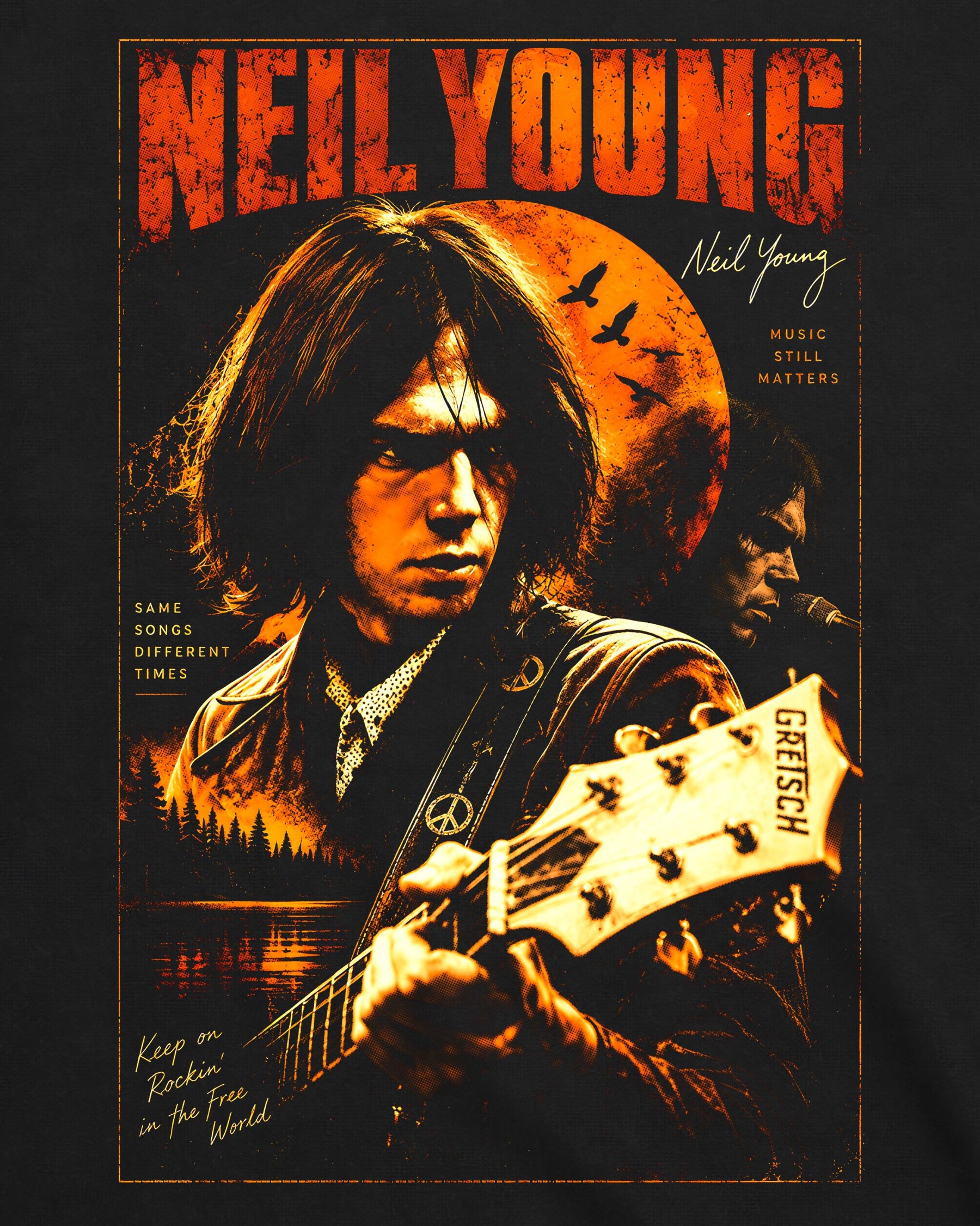 Camiseta Neil Young – Gretsch Vintage