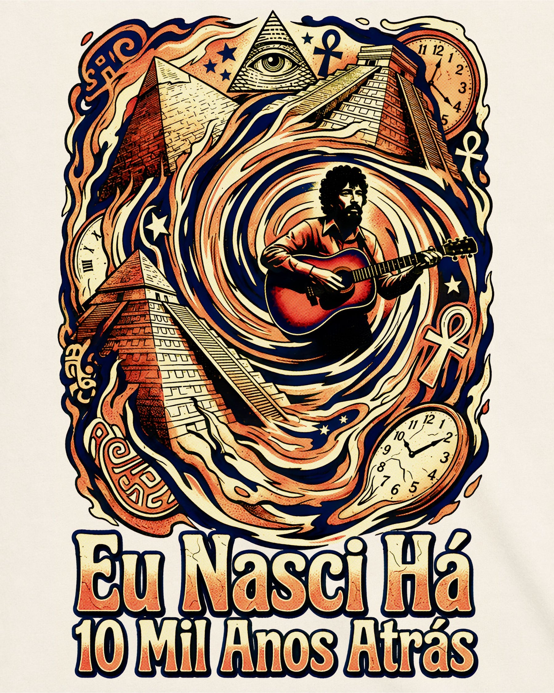 Camiseta Off-White Raul Seixas – Eu Nasci Há 10 Mil Anos