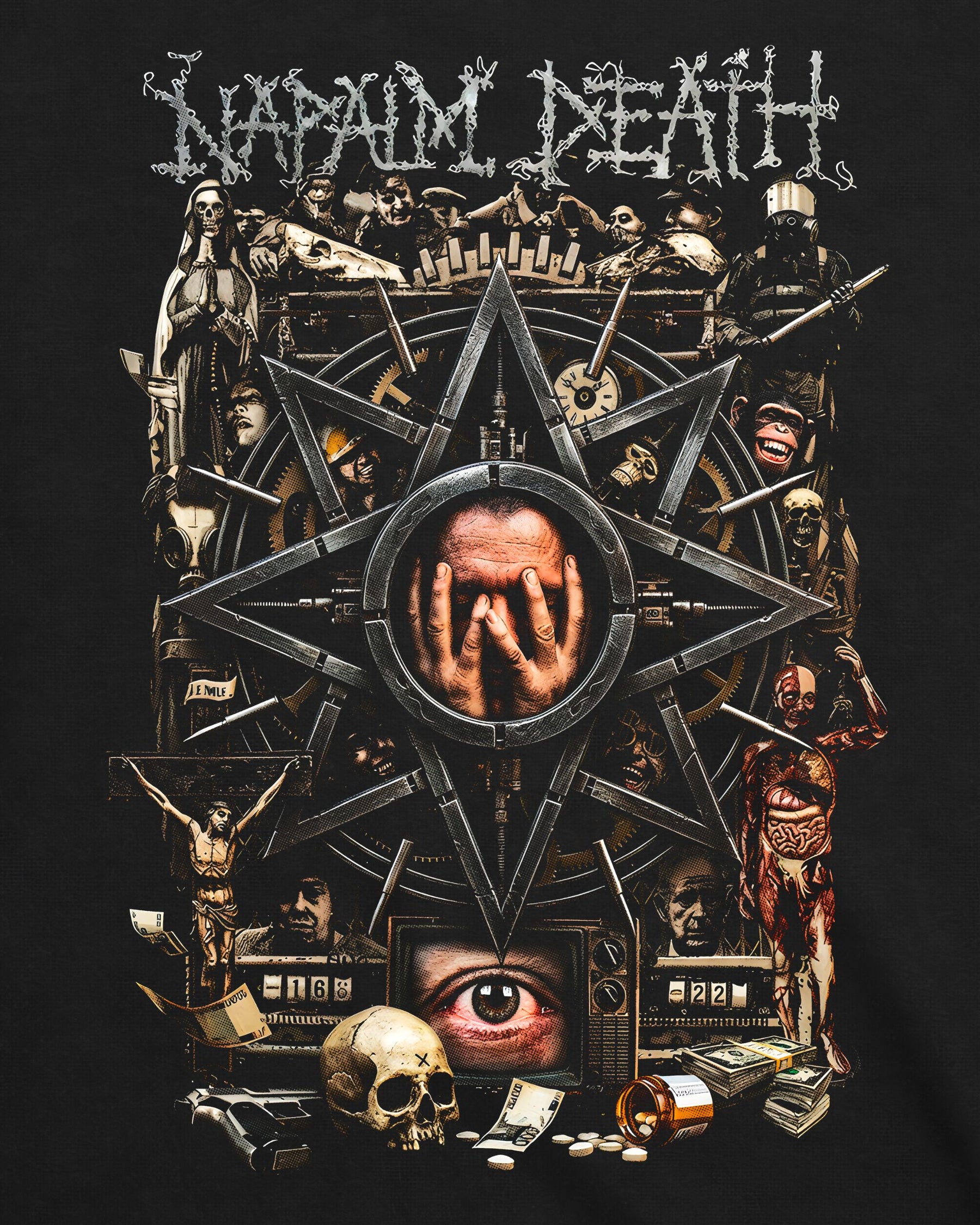 Camiseta Napalm Death – The Machine of Chaos