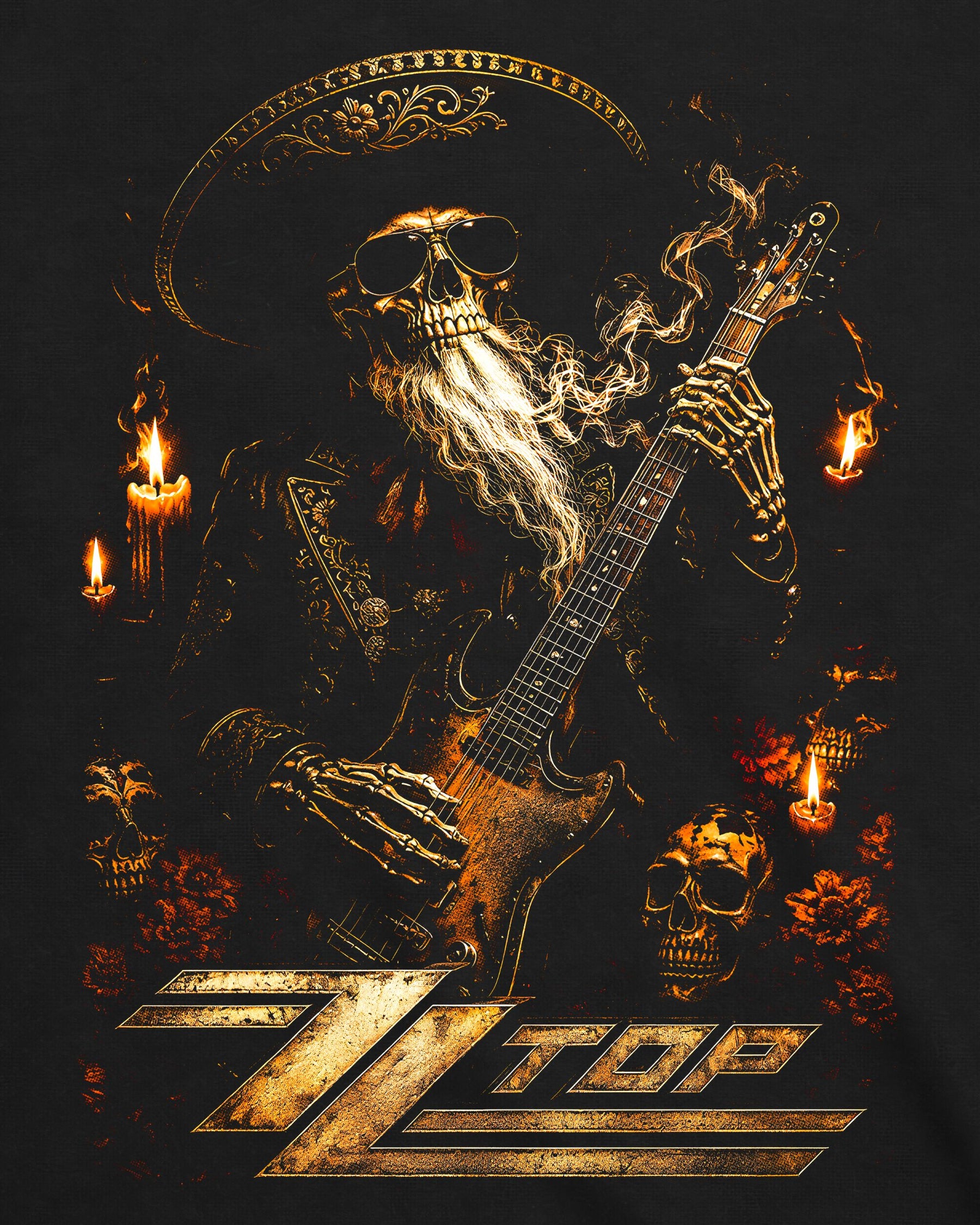 Camiseta ZZ Top – Día de los Muertos