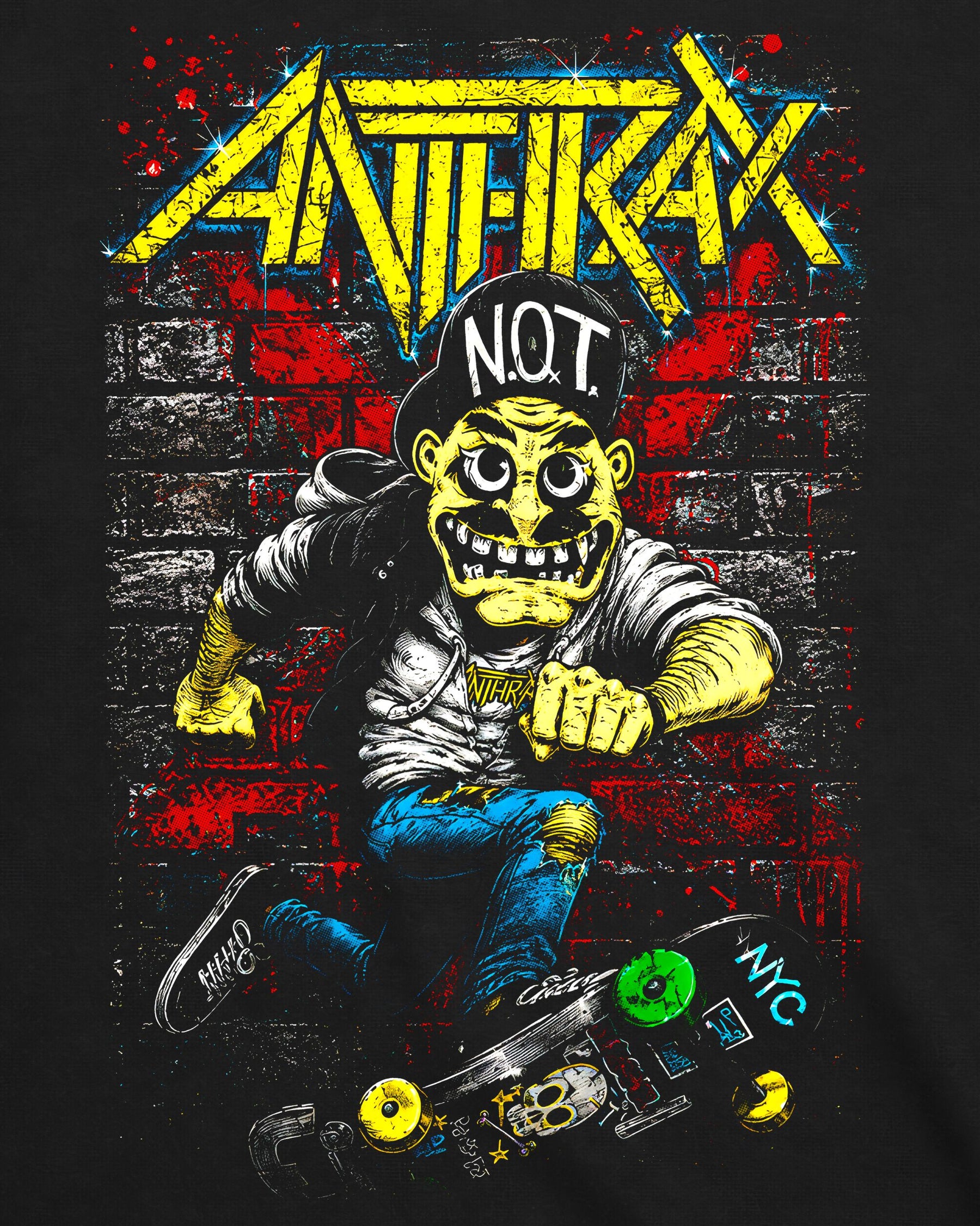 Camiseta Anthrax – Spreading Skater Notman