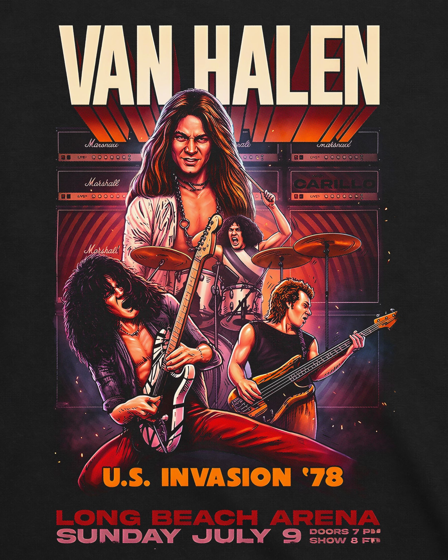 Camiseta Van Halen – U.S. Invasion ’78