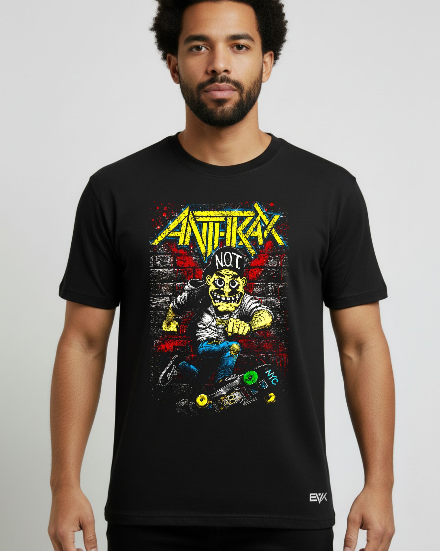 Camiseta Anthrax – Spreading Skater Notman
