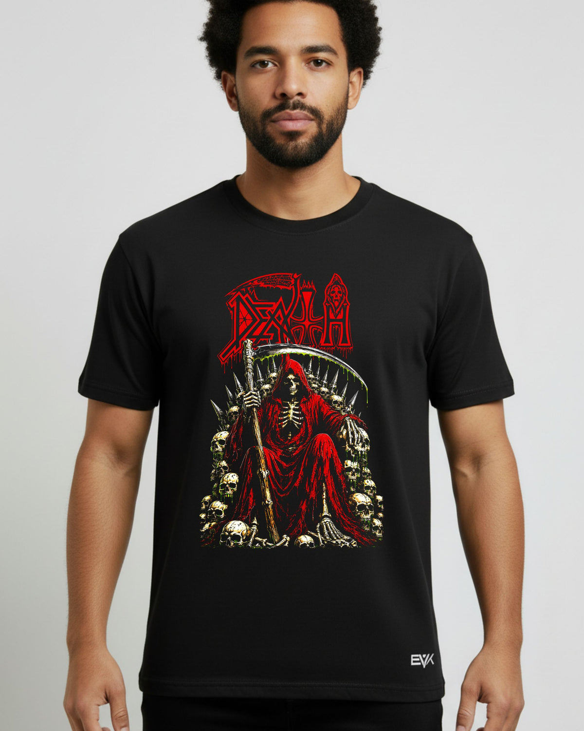 Camiseta Death – Grim Reaper on Throne