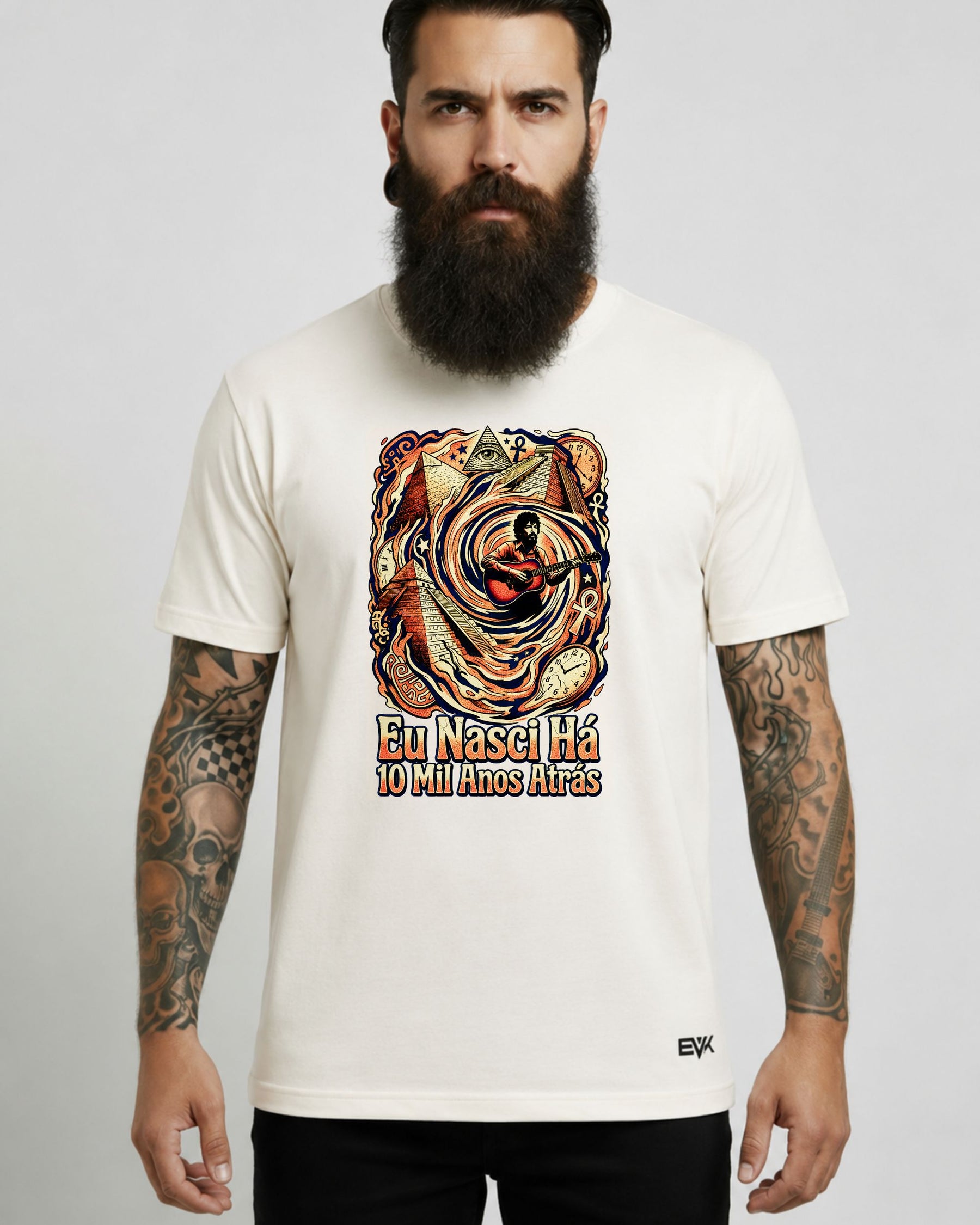 Camiseta Off-White Raul Seixas – Eu Nasci Há 10 Mil Anos
