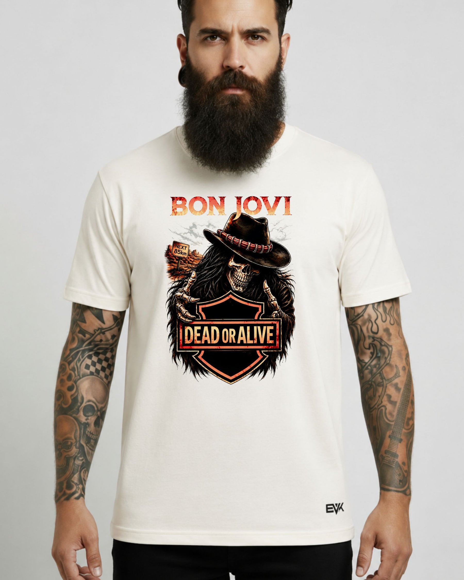 Camiseta Off-White Bon Jovi – Dead or Alive