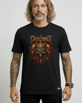 Camiseta Disturbed – Triple Horned Skulls