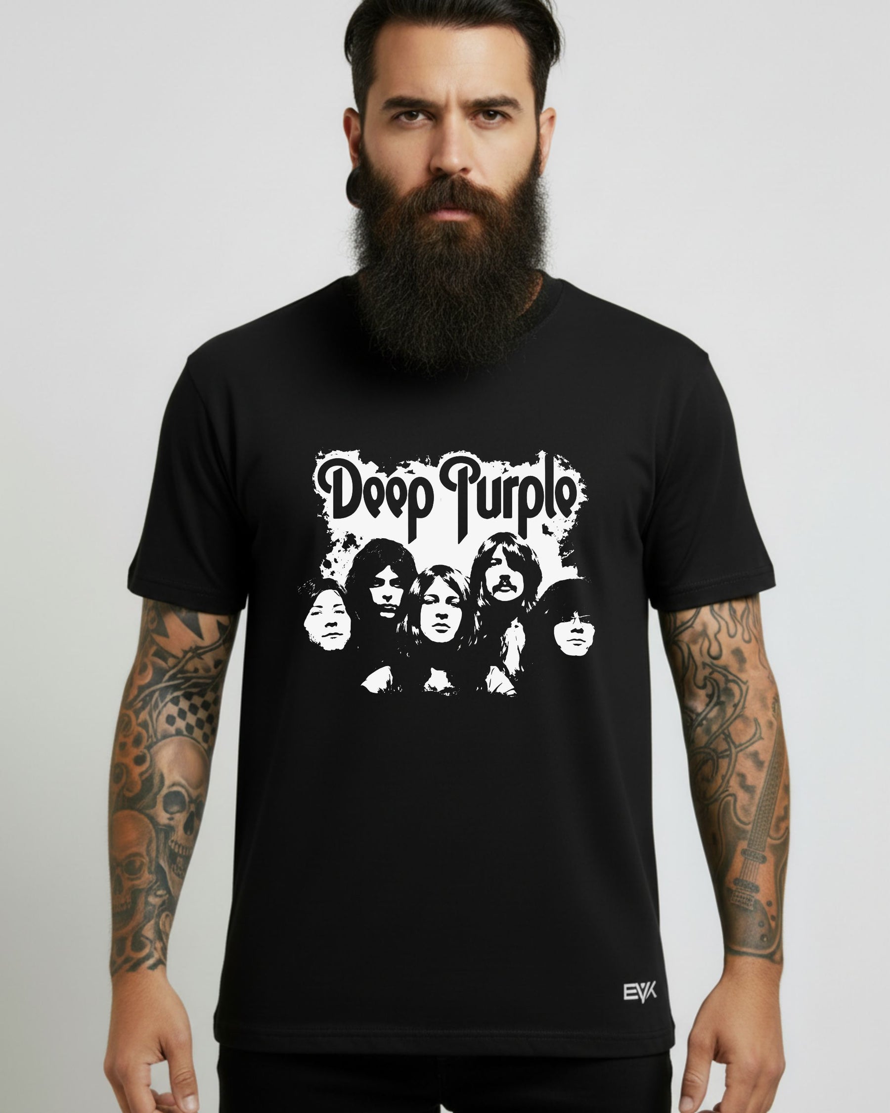 Camiseta Deep Purple – Black and White Band